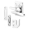 Prime-Line Casement Lock, Chrome, 3 Keepers, Screws Single Pack H 3684 - alternate 1